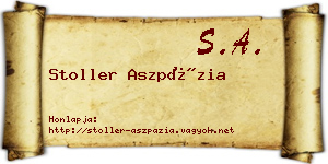 Stoller Aszpázia névjegykártya